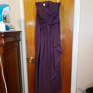David's Bridal Bridesmaids Dress PLUM Size 8